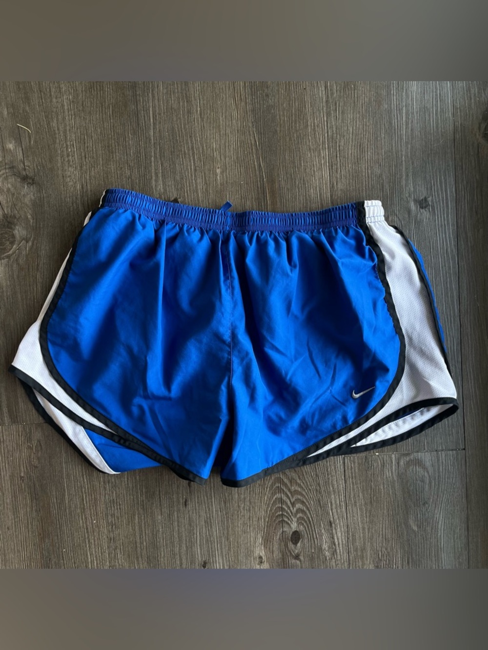 Nike Royal Blue and White Dri-FIT Athletic Shorts
